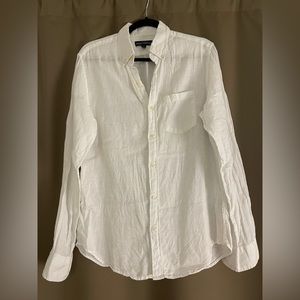 J. Crew Mercantile White Linen Shirt